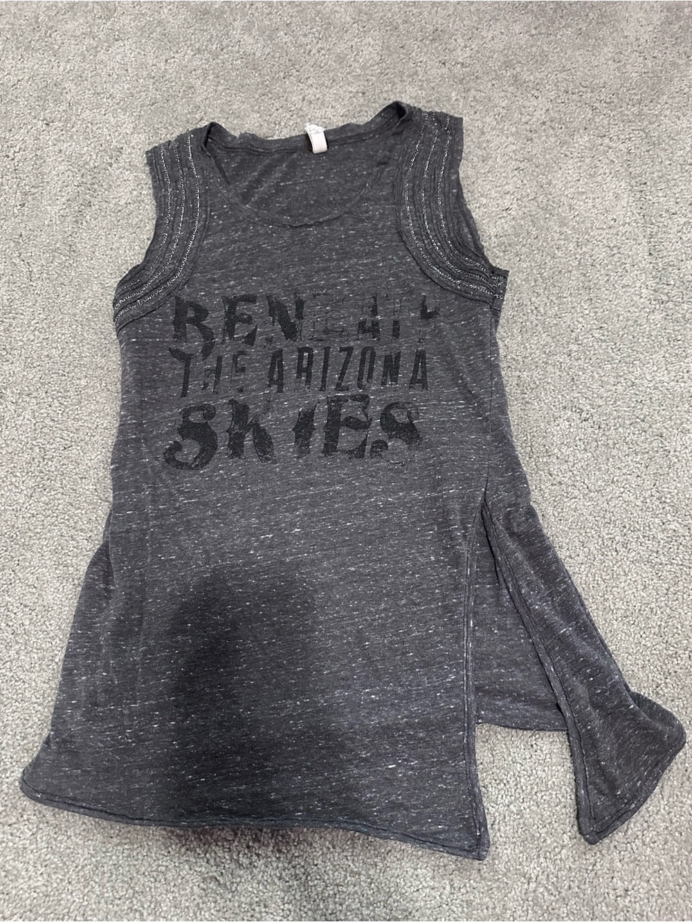Free People Girls' Charcoal Graphic Tank Tunic